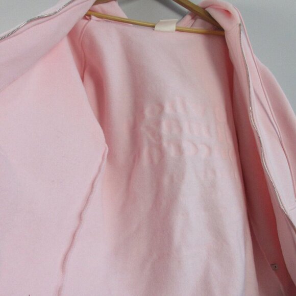 Drmers Club Zip Up Hoodie Jacket Women M Pink Drawstring Cozy Chic Lounge 894 - Picture 6 of 16